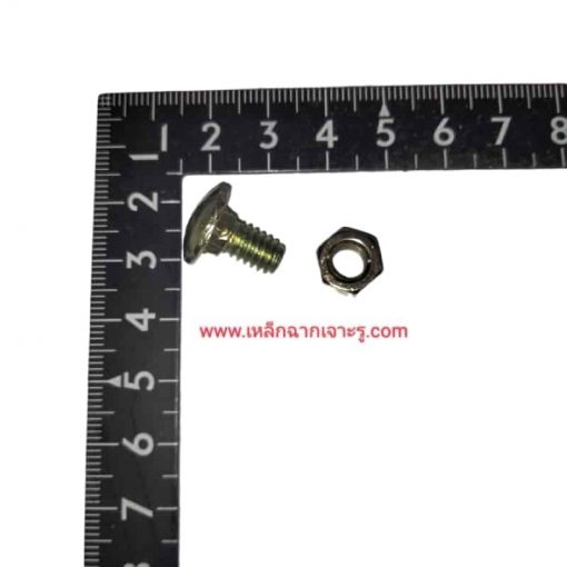 น๊อตหัวหมุด สำหรับประกอบชั้นเหล็กฉากเจาะรูชนิดด้านเท่า